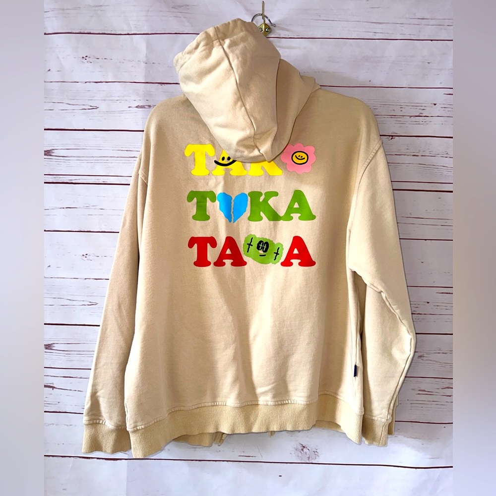 TAKA ORIGINAL Mens size L hoodie full zip graphics